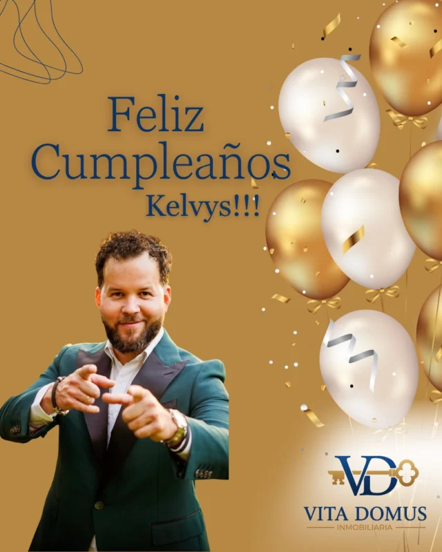 🎉 ¡Feliz cumpleaños, Kelvys! 🎂

Hoy celebramos a un miembro muy especial del equipo de Vita Domus. Kelvys es ese compañero que siempre suma, que aporta energía positiva y que trabaja con pasión para que cada cliente se sienta acompañado en todo momento.

Tu compromiso, profesionalidad y calidez hacen que cada operación sea más que un trámite: es una experiencia cercana y de confianza.

Gracias por ser parte de este equipo y por poner el corazón en todo lo que haces. 🏡✨

¡Que este nuevo año te traiga muchos éxitos, alegrías y momentos inolvidables!

🎈 #FelizCumpleaños #EquipoVitaDomus #Celebramos #InmobiliariaConCorazón